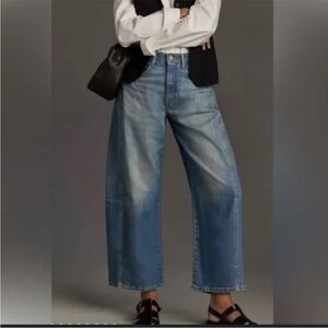 Anthropologie Pilcro Barell Wide Leg Stretch, SIZE 28